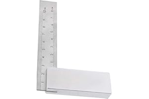 DEADWOOD CRAFTED TOOLS DCT Engineer Square - Precision Square Machinist Square Set, Woodworking Square Steel Square 4 Inches Small Square
