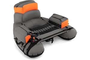 GYMAX Fishing Float Tube, 350LBS Inflatable Belly Boat with Oar, Flippers, Rod Holder, Fish Ruler, Hand Pump & Zipper Storage, Portable Backpack Float Tubes for Fishing