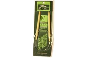 Clover Takumi Bamboo Circular 24-Inch Knitting Needles, Size 11 (3016/24-11)