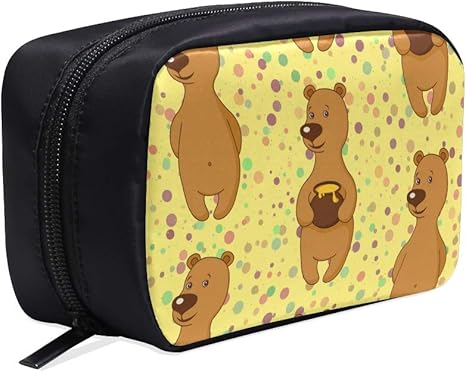 Amazon Ckyhyc メイクポーチ かわいいくまや蜂蜜 ボックス コスメ収納 化粧品収納ケース 大容量 収納 化粧品入れ 化粧バッグ 旅行用 メイクブラシバッグ 化粧箱 持ち運び便利 プロ用 Ckyhyc 化粧ポーチ 通販