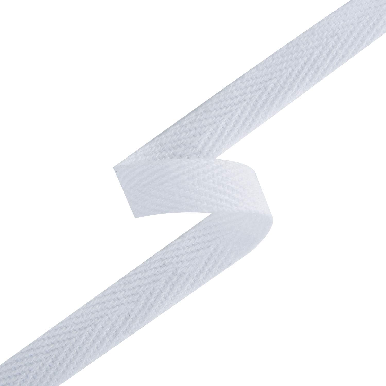 Berolle 50 Yards Natural Cotton Twill Tape Herringbone Tape Cotton Twill Webbing for Gift Wrapping Craft Home Decoration Sewing (White - Image 4