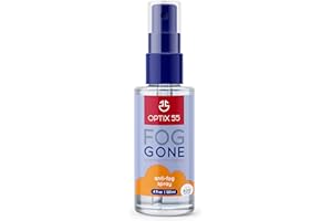 OPTIX 55 Anti-Fog Spray for Non - Anti Reflective Lenses | Prevents Fogging of Glass or Plastic Windows, Mirrors, Eyewear Lenses, Glasses, Swim Goggles, Ski Masks, Binoculars |Long Lasting Solution (4)