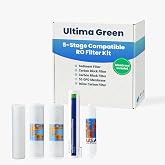 Ultima Green RO Complete Annual Filter Replacement Kit, 50 GPD RO Membrane | Compatible with Ultima Green 5-Stage Reverse Osmosis Water Filter System, Includes Sediment, Carbon Block, Membrane, and GAC