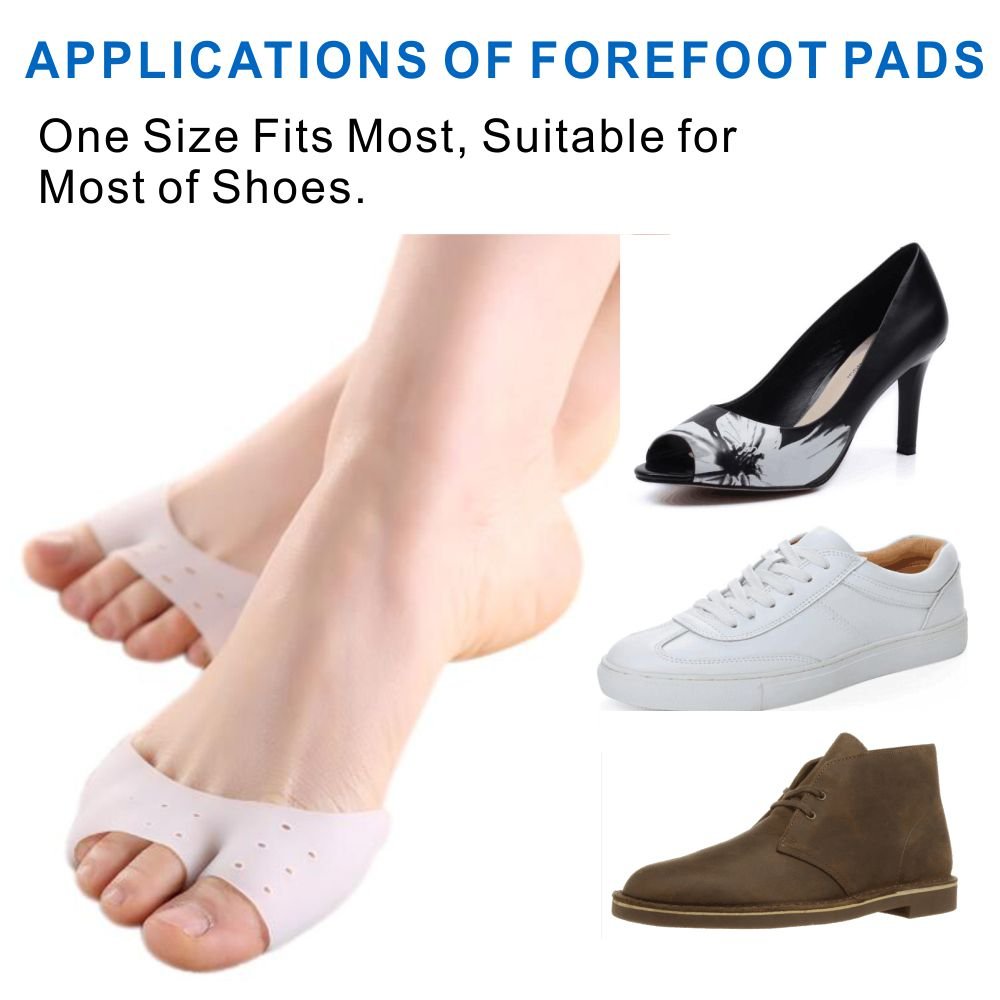 Skyfoot’s Metatarsal Pads, Ball-of-Foot Cushions Prevent Calluses and Blisters for Men and Women - 4pcs