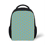 Yellow Submarine Stylish Backpack,Aqua Pattern with