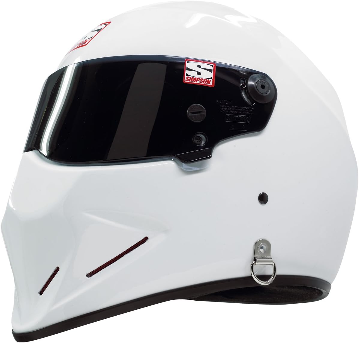 Simpson Racing 1297001 Diamondback SNELL 05 White Size 7 Nomex Helmet