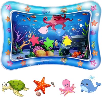 Aolso Tummy Time Water Mat Inflatable Play Mat for Babies 3 Months+