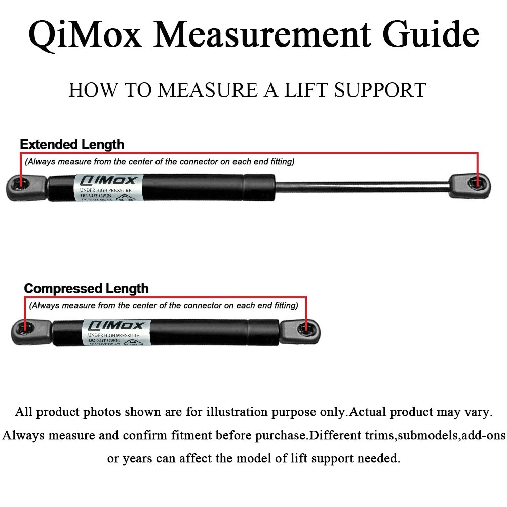 Qty (2) QiMox Front Hood Struts Lift Supports Compatible with 2004-2010 BMW E60 E61 525i 528i 530i 535i M5 5 Series