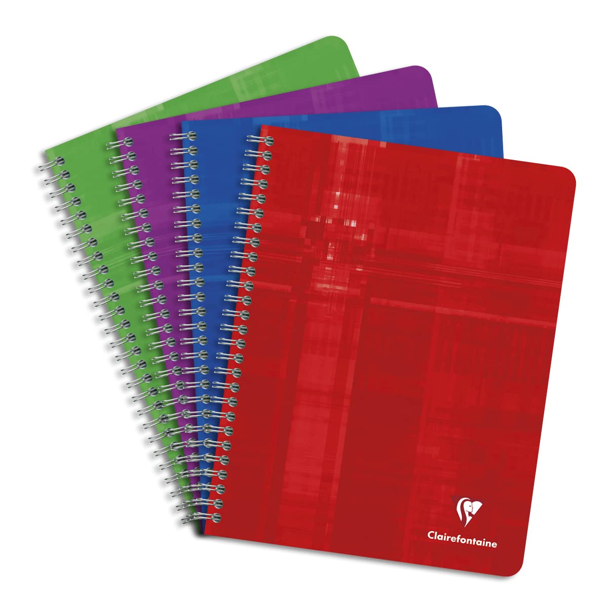 Clairefontaine 8811C - One Spiral Notebook - Dimensions: 17 cm x 22 cm - 224 Seyes Ruled Pages - White Paper 90 g - Laminated Card Cover - Random Colour