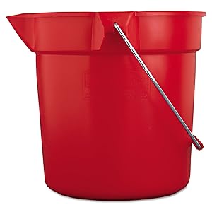 Rubbermaid Commercial 2963RED BRUTE Round Utility Pail 10qt Red