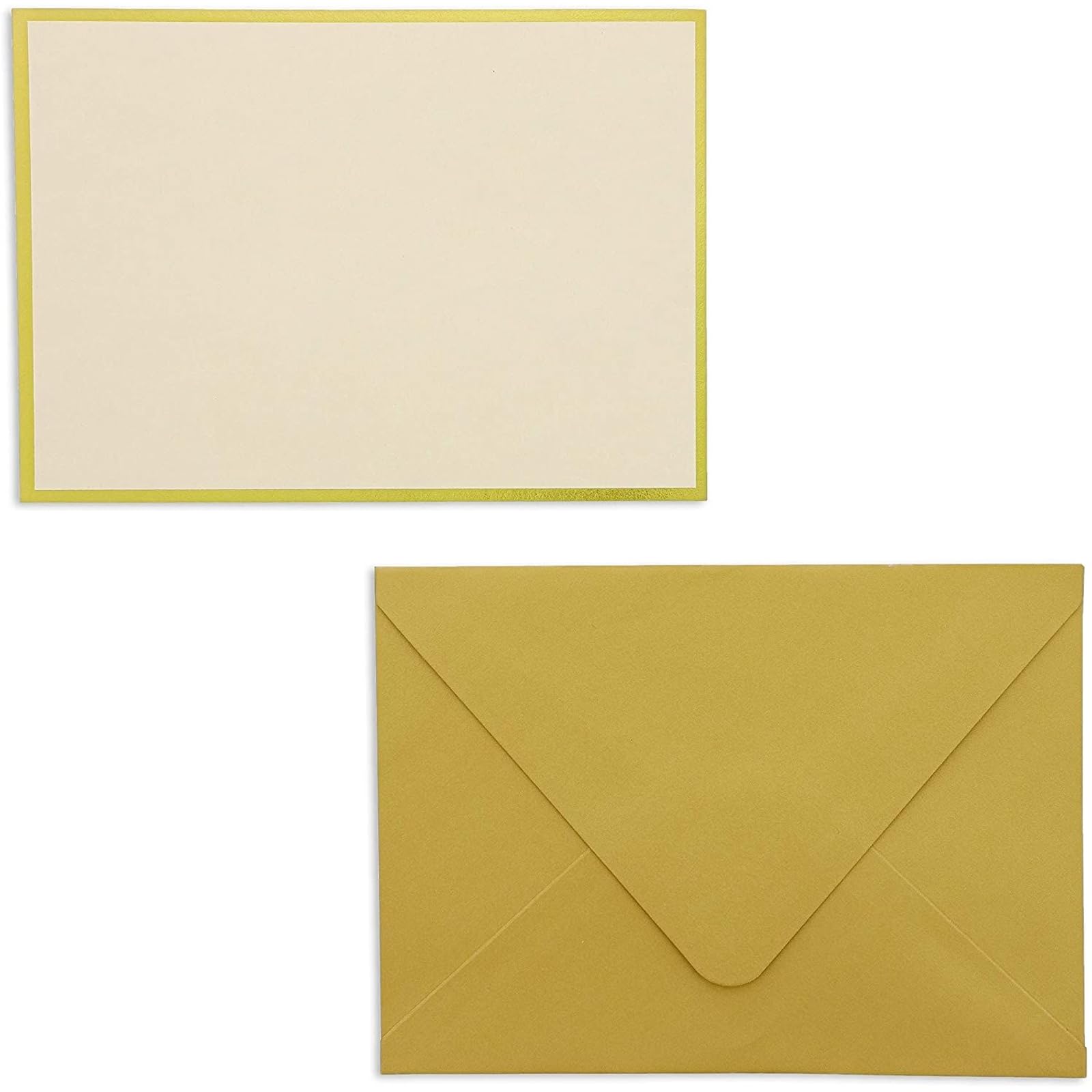 Photo 1 of Sustainable Greetings 48 Pack Blank Invitation Cards and Envelopes Gold Foil Border 5 x 7 Inches