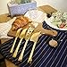 HUFTGOLD 4-Piece Cheese Knife Set, Complete Stainless Steel Gold Cheese Knives Collection, Cheese Cutter Cutlery Set…