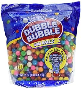 Dubble Bubble Gumball Refill, 8 Flavors, 3.3 lbs: Amazon ...