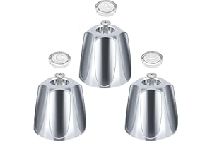 DDEETODU Set of 3 Shower Knob Replacement Metal Bathtub Knobs Replacement Compatible with Price Pfister Verve and Bathtub Shower Faucet Handle Remodel Trim Kit Include Hot Cold and Diverter (Polished Chrome)