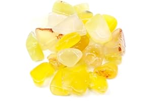 JARTC 1 OZ Yellow Agate Small Tumbled Chips Crushed Stone Healing Reiki Crystal Jewelry Making Home Decoration Aquarium Décor