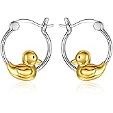 Palpitate Duck Earrings Cute Duck Gifts 925 Sterling Silver Earrings Jewelry for Women Daughters Friends