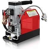 GX PUMP GX-E-CS2 Portable PCP Air Compressor, 4500Psi/30Mpa, Oil-Free,Powered by Car 12V DC or Home 110V AC with Converter (Included), Paintball Tank Compressor with Extra Moisture-Oil Separator