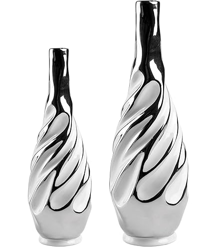 Amazon.com: TAOTAOOPK Moon Pattern Silver Glass Vase Modern