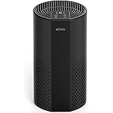 Afloia Air Purifier for Home, 4-in-1 Washable Filter for Allergies, Covers Up to 1076 ft², Quiet Operation, Auto Shut-Off & Night Light, Removes Pet Dander, Pollen, Dust, Mold, and Smoke,Black