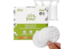 Boxed 300-Count Embossed Cotton Rounds – 3 Unique Patterns, Lint-Free, Dual-Sided, Soft & Durable, Ideal for Makeup Removal, Skincare, Nail Polish, and Baby Care