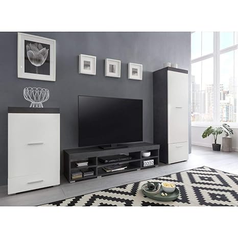 Muebles de salon blanco y gris Los mejores muebles de salón.