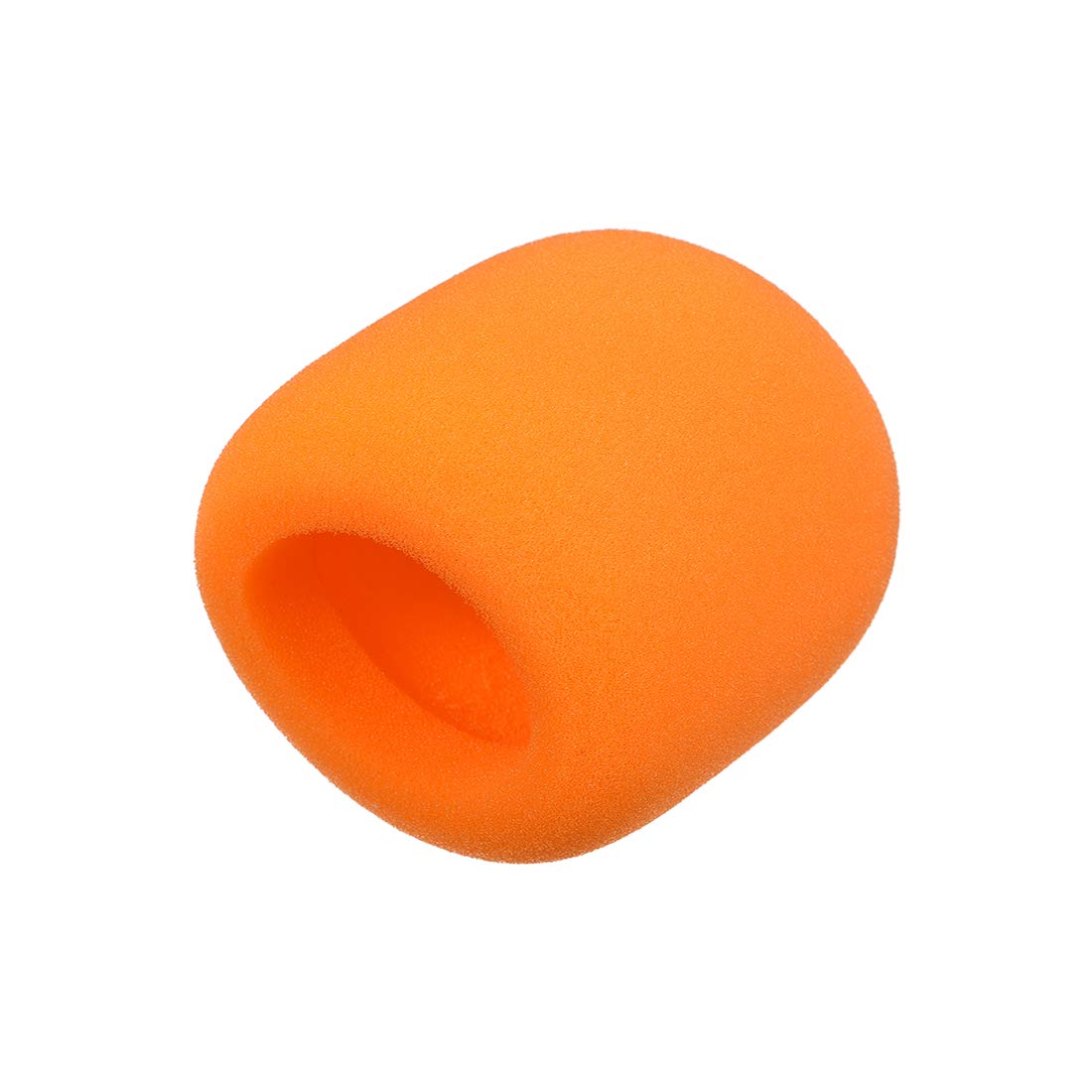 sourcing map Thicken Ball-Type Sponge Foam Mic Cover Handheld Microphone Windscreen Shield Protection Orange for KTV Broadcasting