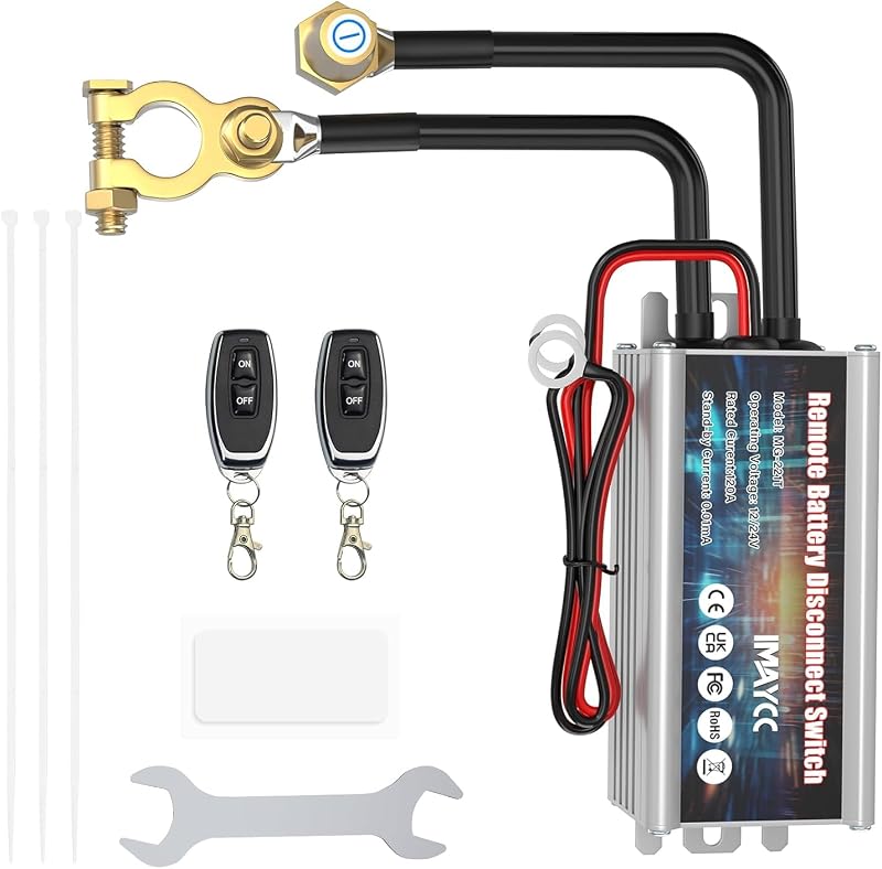 IMAYCC Wireless Kill Switch 12V 120A Car Battery Isolator Remote Cut Off