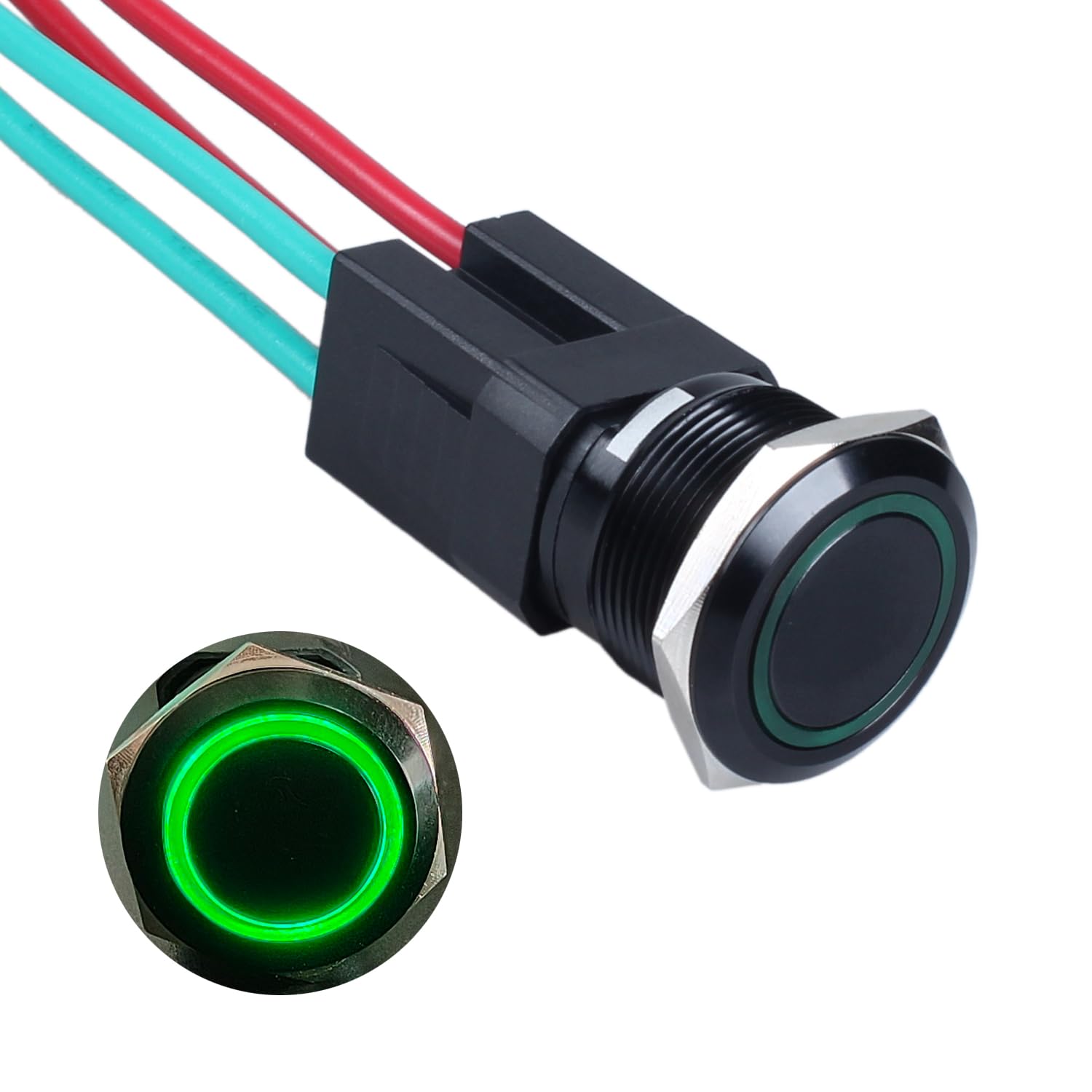 DMWD 22mm Heavy Duty Momentary Metal Push Button Switch Waterproof ...