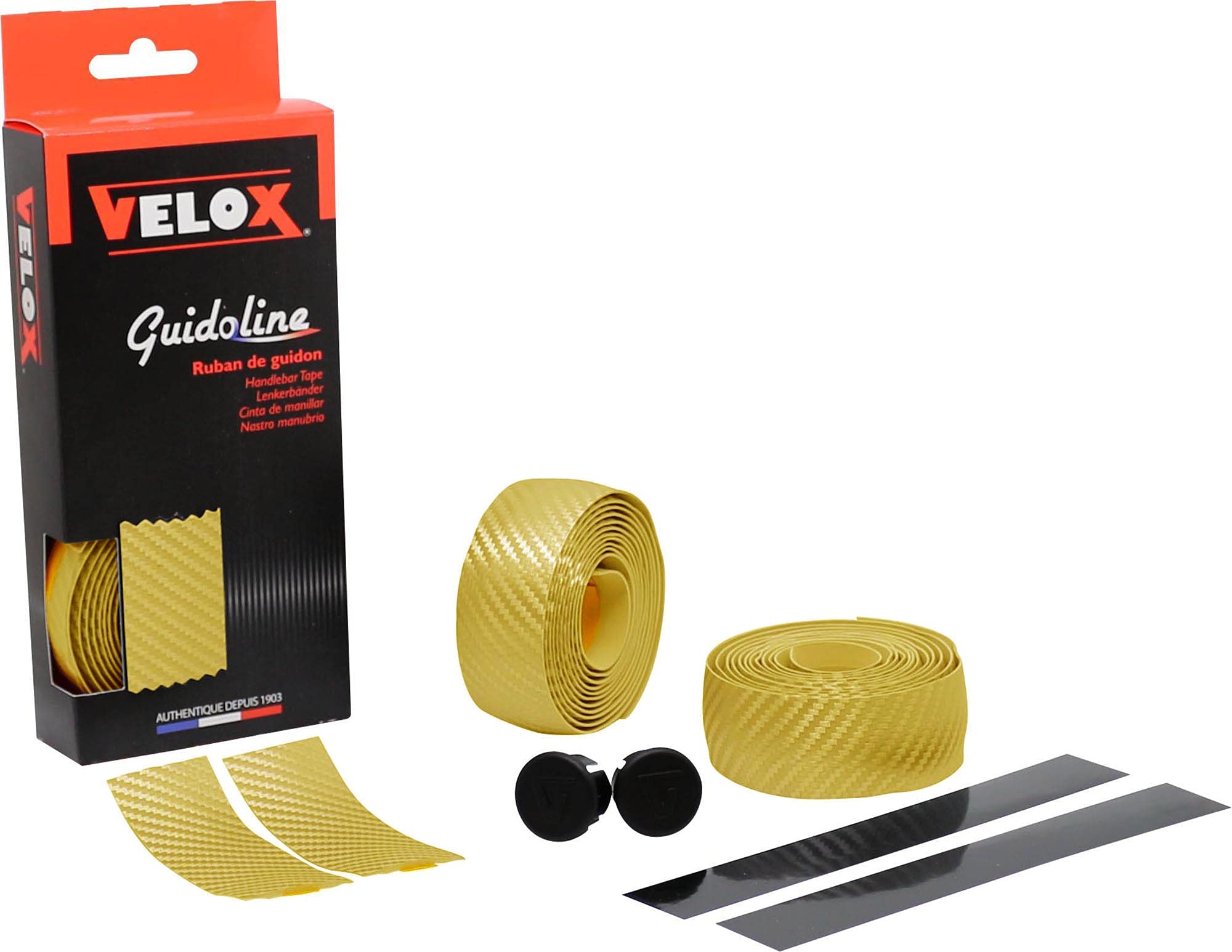 Velox Carbon Handlebar Tape, One Size, Gold