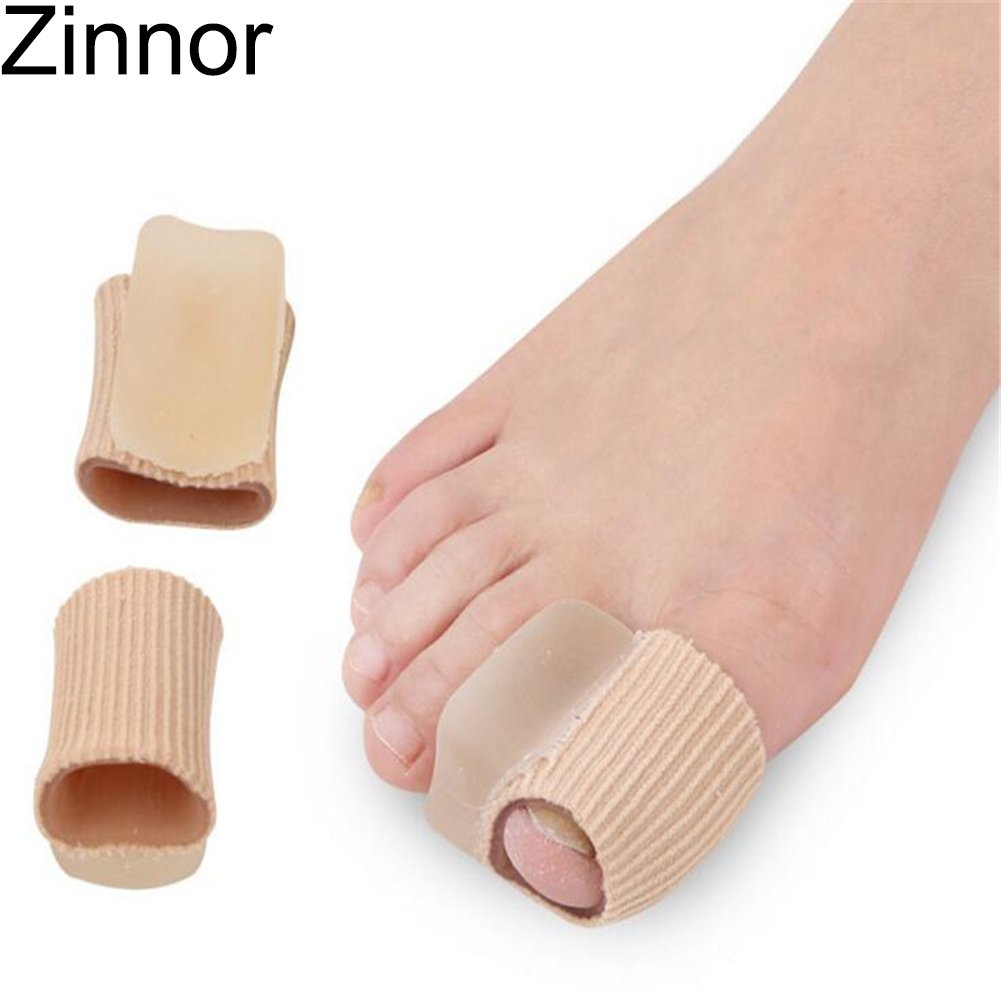 Pack of 4 - Hammer Toe Straightener Protector Sleeve Tube with Big Toe Gel Spacers Cushion for Bunion, Hallux Valgus, Toe Alignment, Overlap Toes in Shoes (4 PCS)