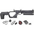 HATSAN Jet Black PCP Airgun, Air Pistol Converts to Air Rifle with Wearable4U Pellets Bundle