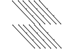 JOINPAYA Black Plastic Painting Frame Hanging Rod with Hooks and Caps, 53cm Poster Hanger Set for Artwork