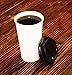2dayShip 100 Pack WHITE Paper Coffee Hot Cups with BLACK Travel Lids - 20 ounce