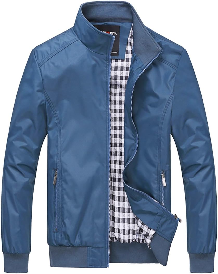 Mens Casual Jacket Outdoor Sportswear Windbreaker Lightweight Bomber Jackets and Coats
