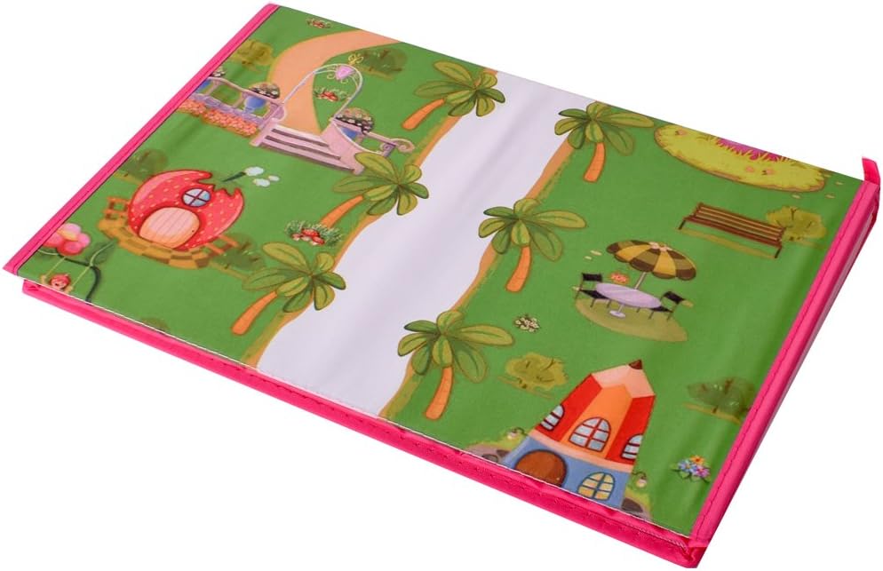 TE-Trend Fabric Folding Box, Castle Garden Pink - Playroom Storage for Children's Playtime - Image 4