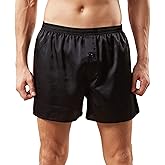 Mobarta Men's Satin Boxer Shorts Underwear Sleep Pajama Shorts Silk Sleepwear Boxers Underwear