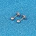 AENMIL Titanium Steel Rose Flower Ear Stud, Anti-allergic Cartilage Tragus Earring for Beauty Accessories - Silver
