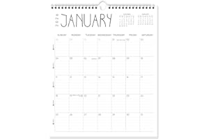 Guasslee Wall Calendar 2026-2027, 14"x11.5" Vertical Wall Calendar 2026, 18-Month Desk Planner From 2026 Jan - 2027 Jun, Monthly Hanging Planner Spiral Bound For School Home Office Organizing