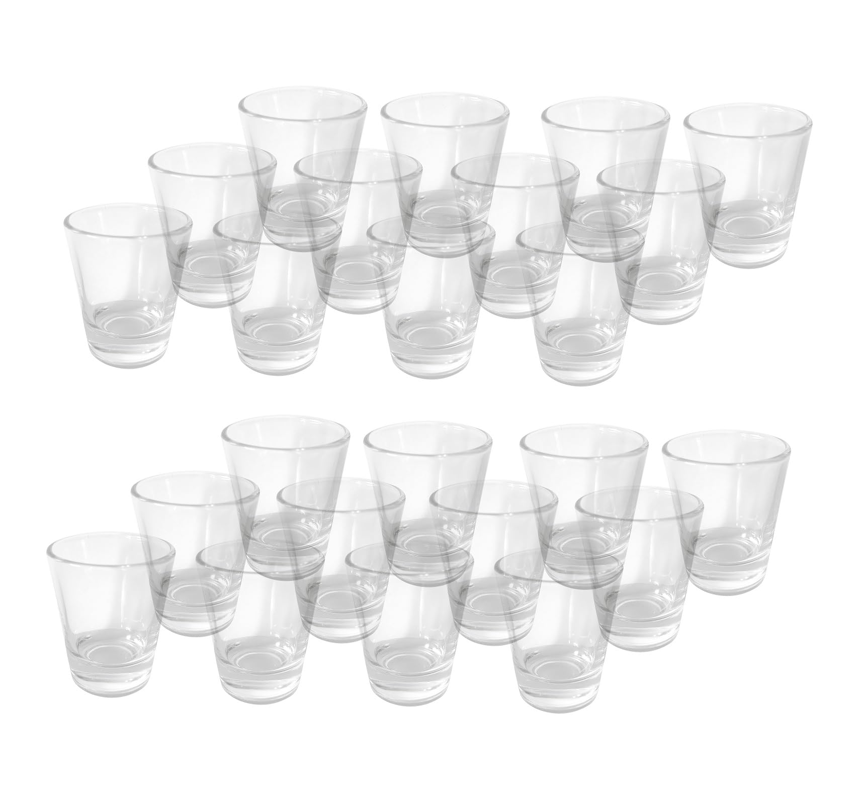 Provance 24 pieces shot glass shot short shot glasses tequila 2cl 4cl 20ml 40ml vodka glasses glass stable reinforced base dishwasher safe party glasses drink glasses