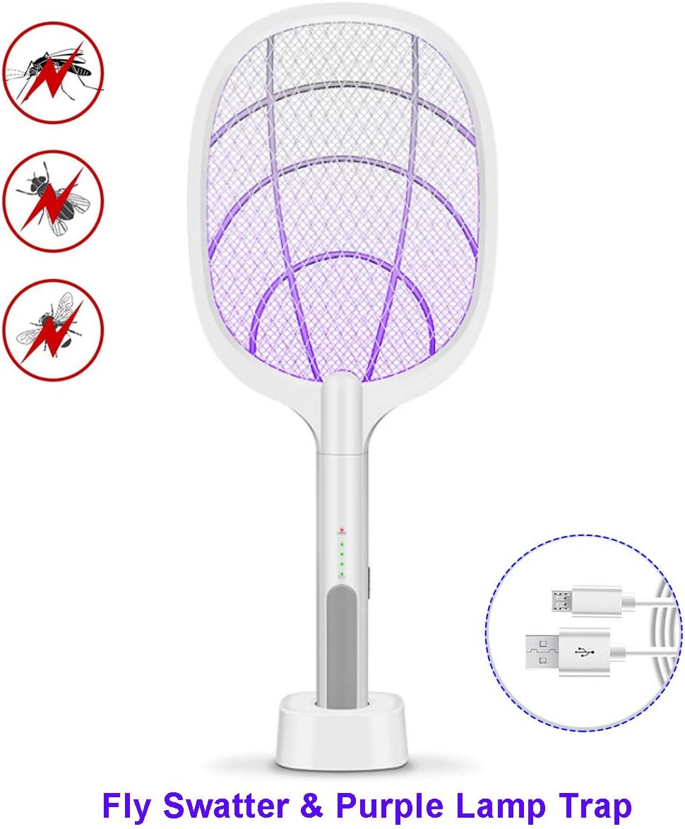 Electric Fly Swatter Racket, Rechargeable Mosquito Swatter