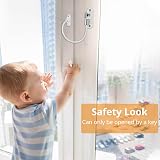 Neoteck 4Pcs Kids Window Door Cable Restrictor Lock with Keys White view 5