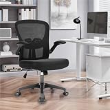 Durrafy Ergonomic Office Chair, Adjustable Lumbar Support, Flip-up Armrests view 2