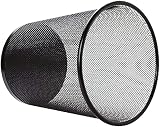 Tebery 4 Pack Mesh Waste Paper Bin 12 Litre Black Metal Mesh Wastebasket view 4