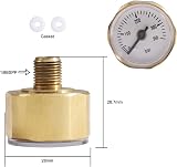 worien 2X 28mm Dial Air Pressure Gauge Manometer 350Bar 1/8 BSPP Thread PCP view 8