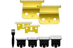 COLORSKI Replacement Blades Compatible with hair Trimmer replacement Blade (sliver steel T blade + sliver steel blade) (CL-gold-02)