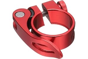 HARFINGTON Bike Seat Post Clamp 31.8mm Bicycle Clamp Aluminum Alloy Quick Release Seat Post Collar for Diameter 27.2 to 28.6m