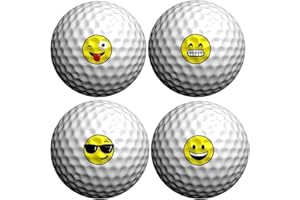 Golfdotz - Unique Ball Markers, Stamps and Stickers for Marking Golf Balls, Durable Decals, Accessories for Men and Women, Emoji Collection (24-32 Count)