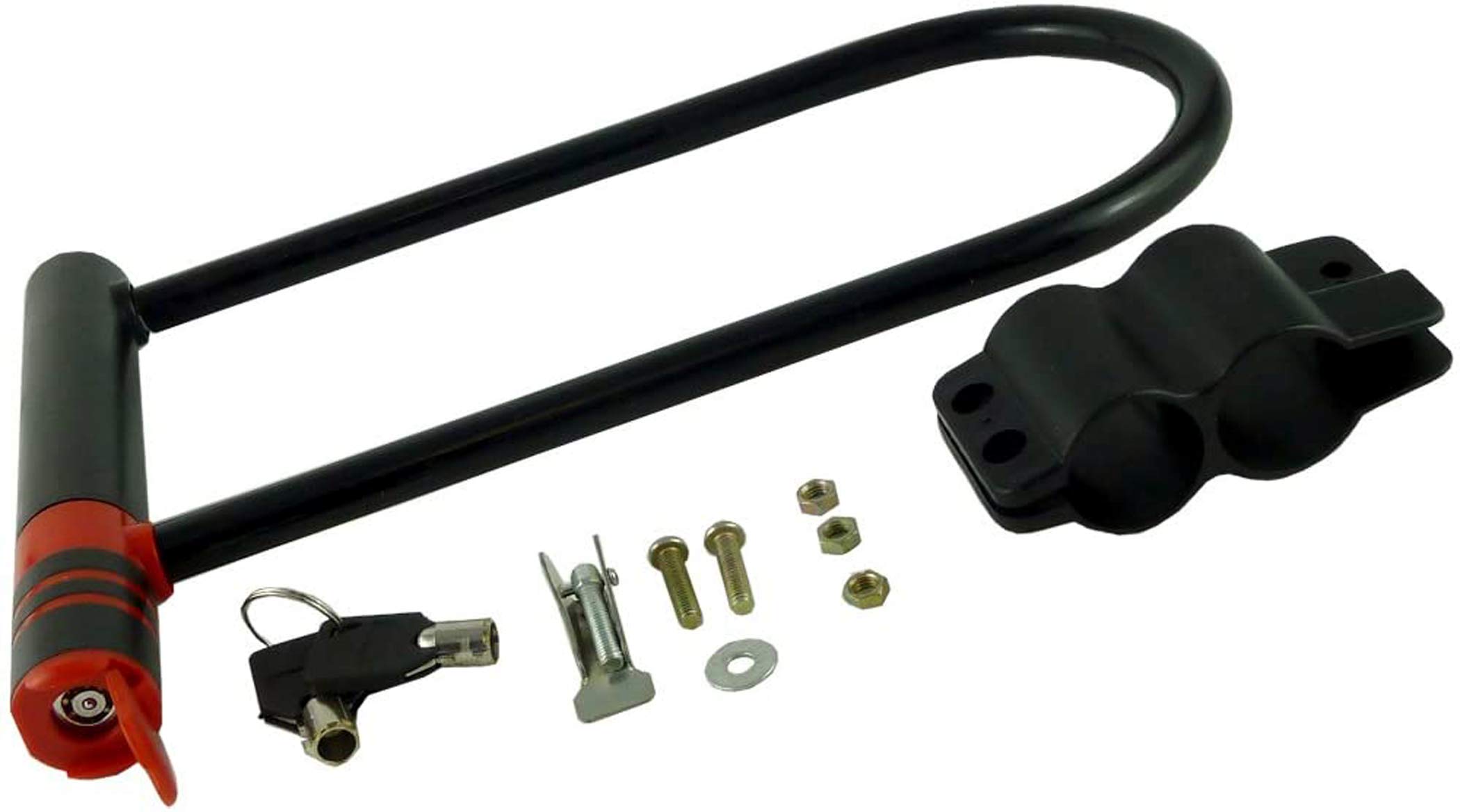 Gadget Zone UK® Heavy Duty High Security D Shackle Bike Lock | Suitable for Regular & Large Bike Frames - Bracket Included