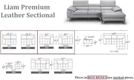 Amazon Com Liam Premium Leather Sectional Kitchen Dining