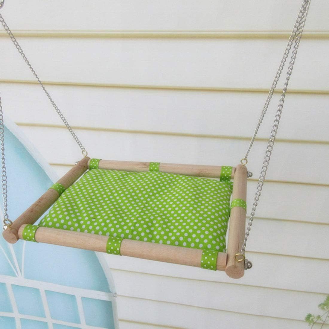 KAILLEET Squirrel Square Hammock Lord Sugar Gliders Cotton Nest Cloth Cradle Swing Hammock Hanging Basket to Keep Warm Nest (Color : Green)